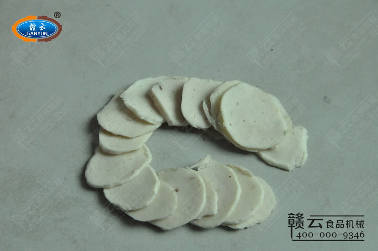 中草藥切片機切肉丸片效果圖