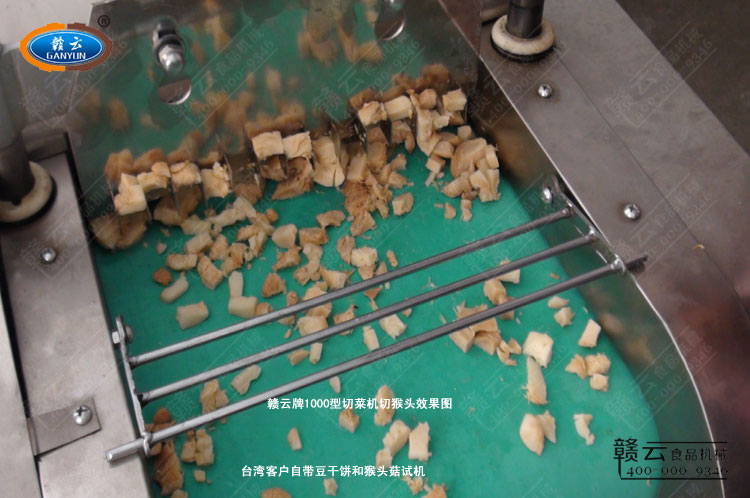 1000型切菜機(jī)安裝直豎刀切猴頭菇