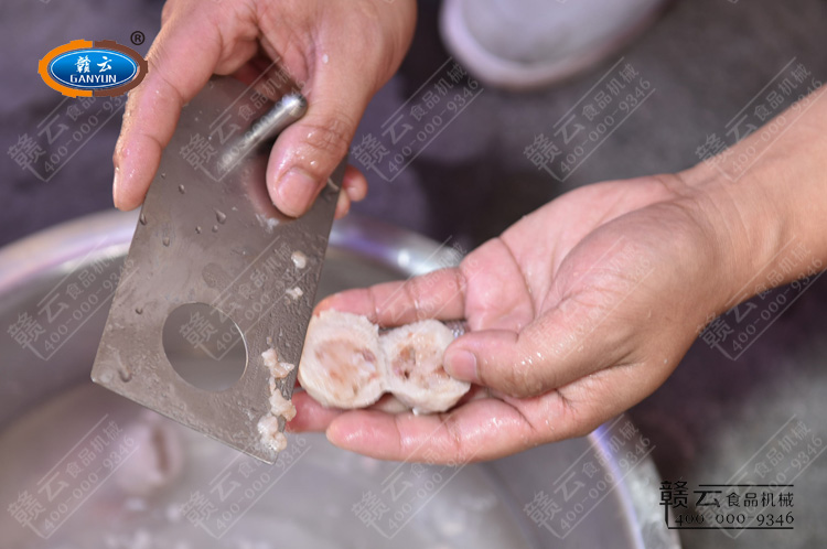 查看單個(gè)丸子的包餡居中和餡料的多少